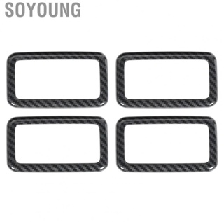 Soyoung 4Pcs Car Interior Rear Reading Light Lamp Cover Trim Frame Bezel Decoration Fit for Toyota Sienna 2015 2016 2017 2018 2019 2020