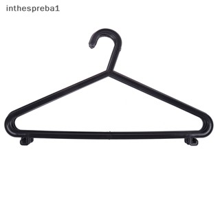 Inthespreba1^^ ไม้แขวนเสื้อพลาสติก สีดํา สําหรับผู้ใหญ่ 10 ชิ้น