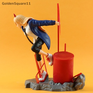 Goldensquare ฟิกเกอร์ตุ๊กตาฟิกเกอร์ PVC รูปการ์ตูนอนิเมะ Power Action Figure Kawaii Denji Pochita Chain Man สีทอง