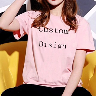 แฟชั่นใหม่ล่าสุด Korean Style  Asian Size Custom Design Women  Unisex  Clothes Cartoon  Print   Tshirts Oversized  Top F