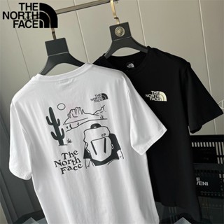 เสื้อยืดแขนสั้น คอกลม ผ้าฝ้าย 100% พิมพ์ลาย The North Face สําหรับผู้ชาย และผู้หญิง