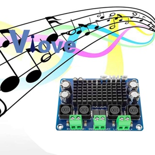 Xh-a283 โมดูลขยายเสียง 2.0 ช่องทาง พร้อมหม้อน้ําโลหะ TPA3116D2 100Wx2 DC12-24V