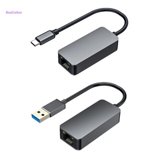 Doublebuy การ์ดอะแดปเตอร์แปลงสายแลน 2 5G USB C เป็นอีเธอร์เน็ต Gigabit Rj45 Type-C เป็นสายแลน 2500 ม. อลูมิเนียมอัลลอย