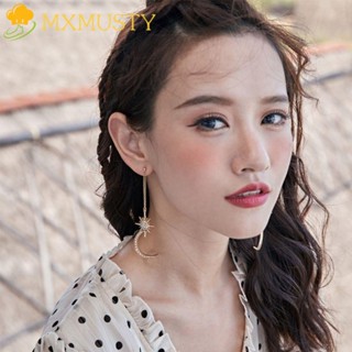 MXMUSTY ต่างหู รูปดาว ดวงจันทร์ สไตล์เกาหลี โบฮีเมียน หรูหรา อินเทรนด์ ปาร์ตี้