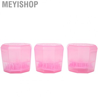 Meyishop 3 Sets Makeup Brush Cleaner Drying Cosmetic Scrubber Box Portable Cleaning Tool