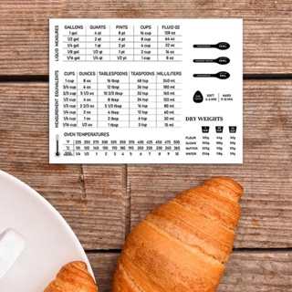 1 ชิ้น ครัว แม่เหล็ก สเตนเลส สเกล จานตวง ถ้วย ช้อน หน่วยแปลง โต๊ะทําอาหาร เบเกอรี่ สเกลแปลง แผนภูมิ