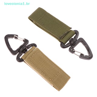Loveoionia1 พวงกุญแจริบบิ้นไนล่อน ทรงสามเหลี่ยม สําหรับตั้งแคมป์ เดินป่า ปีนเขา