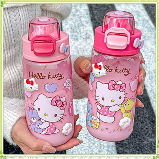 ขวดน้ําดื่ม ลาย Hello Kitty ความจุขนาดใหญ่ แบบพกพา ไร้ BPA 550 มล. สําหรับนักเรียน