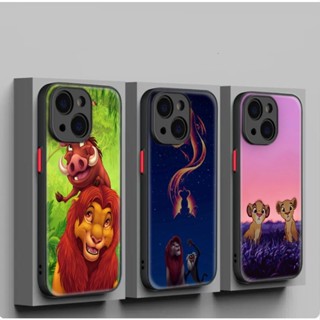 เคสโทรศัพท์มือถือนิ่ม กันเลนส์ ลาย The Lion King Cat Simba สําหรับ iPhone 12 13 Plus 14 Pro Max C244