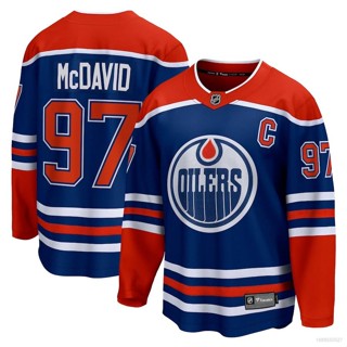 Hq1 NHL Edmonton Oilers Home Jersey McDavid เสื้อยืด แขนยาว พลัสไซซ์ QH1