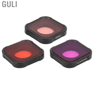 Guli Junestar Diving Filter Set 3 in 1 Red/Pink/Purple Color Replacement Lens Protector for GoPro Hero 9