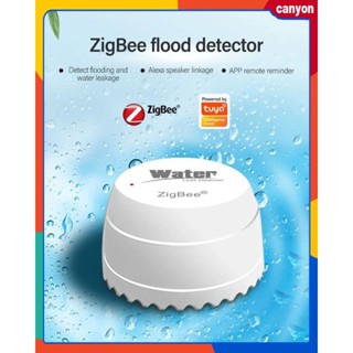 Tuya Zigbee Water Leakage Detector Smart Home Water Flood Sensor ทำงานร่วมกับ Tuya Zigbee Gateway การตรวจสอบแบบเรียลไทม์