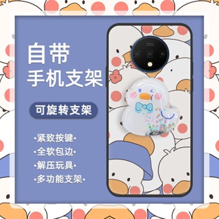 เคสโทรศัพท์มือถือ แบบใส ลายการ์ตูน พร้อมขาตั้ง หรูหรา สําหรับ OnePlus 7T 1+7T OnePlus 7T