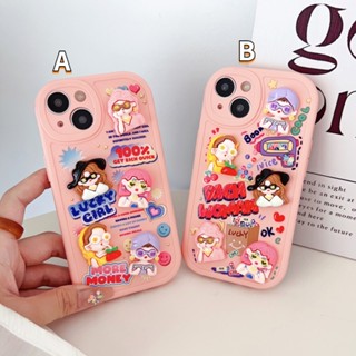 เคสโทรศัพท์มือถือ ซิลิโคนนิ่ม ปิดด้านหลัง ลายการ์ตูนเด็กผู้หญิงสวย 3D แฟชั่น สําหรับ iPhone14 Pro Max 13 12 11