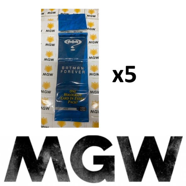Fleer 1995 Batman Forever Vintage Booster Pack x5 Brand New Factory Sealed