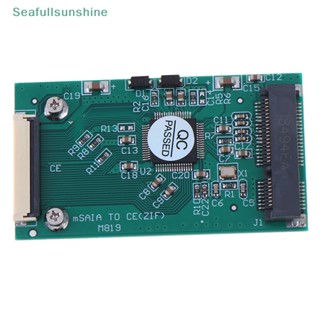 Seaf&gt; อะแดปเตอร์แปลงสายเคเบิ้ล 1.8 นิ้ว Mini mSATA PCI-E SSD to 40Pin ZIF Card CE