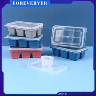 6 กริดซิลิโคนก้อนน้ำแข็งถาดพร้อมฝาปิด Big Grid Ice Jelly Maker แม่พิมพ์แช่แข็งสำหรับวิสกี้ค็อกเทล Cola Gadgets ครัว fore