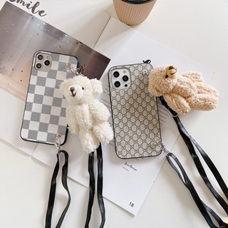 เคสโทรศัพท์มือถือ ลายสก๊อต พร้อมสายคล้อง สําหรับ OPPO Reno 4 5 R9 R15 R17 A55 A93 FIND X3