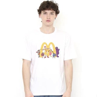 Graniph McDonald เสื้อยืดลําลอง ผ้าฝ้ายแท้ แขนสั้น พิมพ์ลาย McDonald น่ารัก สําหรับผู้ชาย และผู้หญิง