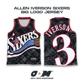 เสื้อเจอร์ซีย์โลโก้ ALLEN IVERSON SIXERS ขนาดใหญ่