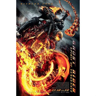 โปสเตอร์ภาพยนตร์ Ghost Rider Spirit of Vengeance ผลิตในอเมริกา Mov X