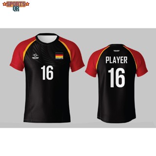 (Sports Evolution) 🌈เสื้อแขนสั้นพิมพ์ลาย(หน้า-หลัง) ลายVNL GERMANY1