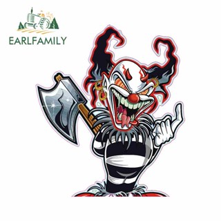 Earlfamily สติกเกอร์ ลายการ์ตูนอนิเมะ Evil Clown ขนาด 13 ซม. x 11.3 ซม. กันน้ํา สําหรับติดตกแต่งรถยนต์ GTR EVO