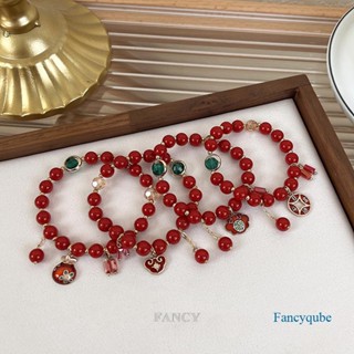 Fancy สร้อยข้อมือ ประดับลูกปัดหยกเทียม รูปกระต่าย สไตล์เรโทร หรูหรา เหมาะกับของขวัญวันเกิด สําหรับสุภาพสตรี