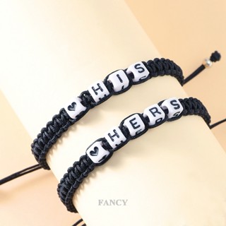 Fancy สร้อยข้อมือคู่รัก His And Hers Lover Wrap สร้อยข้อมือแฮนด์เมด 2 ชิ้น