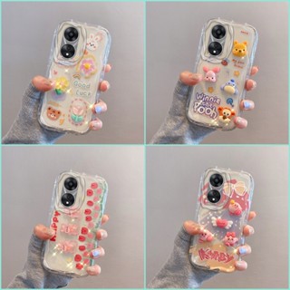 เคส OPPO A78 5G 2023 ตุ๊กตาสามมิติ สีใส การ์ตูน กรณีป้องกันโทรศัพท์มือถือ TY4