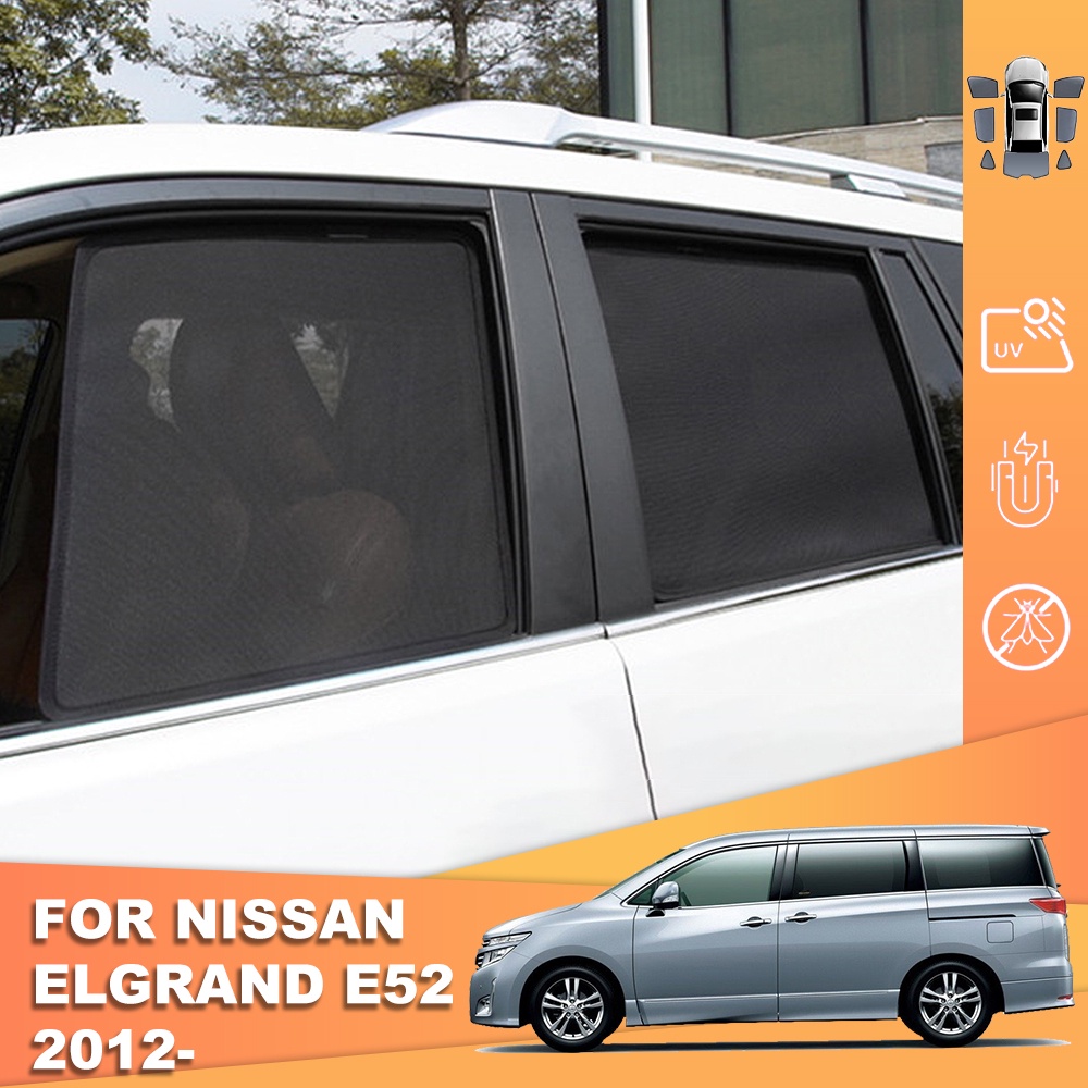 ม่านบังแดดแม่เหล็ก ด้านหน้า และด้านหลัง สําหรับ Nissan Elgrand E52 2010-2023