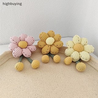 [highbuying] เข็มกลัดผ้าถัก ลายดอกทานตะวันน่ารัก พร้อมส่ง