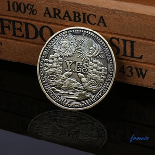เหรียญกอธิค YES NO Ouija Prediction Decision Coin Souvenir Collection Lucky Coin All-Seeing Eye Copper Plated Coin