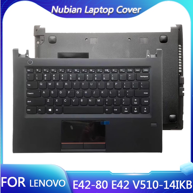 สําหรับใช้ได้กับ Lenovo E42 E42-80 V510-14IKB Palmrest คีย์บอร์ด/ฝาครอบสีดํา