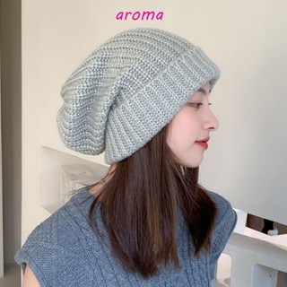 Aroma หมวกถัก ยืดหยุ่น ให้ความอบอุ่น แฟชั่นสําหรับผู้หญิง