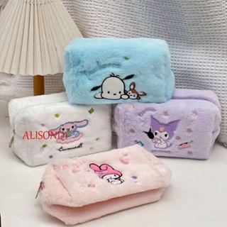 ALISOND1 กระเป๋าดินสอ กระเป๋าเครื่องเขียน จุของได้เยอะ ลาย Cinnamoroll Kuromi Kawaii เหมาะกับนักเรียน