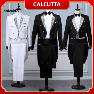 [calcutta] เสื้อเบลเซอร์ กางเกงขายาว แขนกลืน ปิดด้านหลัง เหมาะกับฤดูใบไม้ผลิ และฤดูใบไม้ร่วง สําหรับผู้ชาย 1 ชุด