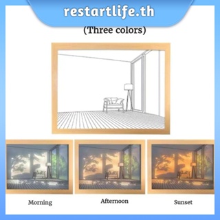 โคมไฟกลางคืน สามสี สามารถปรับได้ สําหรับตกแต่งห้องนอน ห้องนั่งเล่น