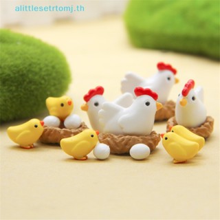 Alittlese ฟิกเกอร์รูปปั้นไก่ไข่ ขนาดเล็ก สําหรับตกแต่งบ้าน 10 ชิ้น