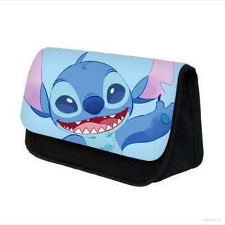 ใหม่ กล่องดินสอ เครื่องเขียน ลายการ์ตูน Stitch น่ารัก อเนกประสงค์ จุของได้เยอะ สําหรับเด็กนักเรียน