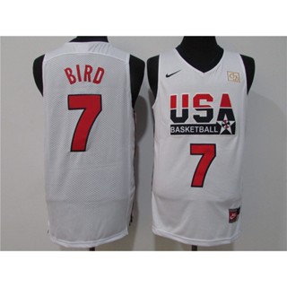 Nba Mitchell &amp; Ness 1992 Olympic Dream 1 ที่ไม่ซ้ําใคร#7 เสื้อกีฬาบาสเก็ตบอล ลายทีม Larry Bird สีขาว สําหรับผู้ชาย 173102