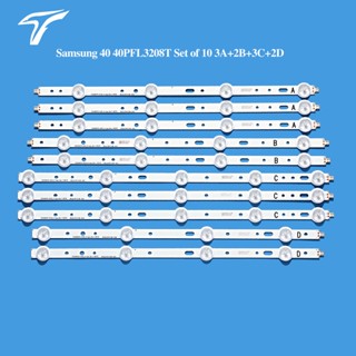 ไฟแบ็คไลท์ LED 4/5 ดวง สําหรับ Samsung 40 นิ้ว TV SVS400A73 40D1333B 40L1333B 40PFL3208T LTA400HM23 SVS400A79 40PFL3108T 10 ชิ้น ต่อชุด
