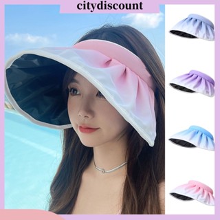 &lt;citydiscount&gt; ที่คาดผมไวนิล ลายโลโก้ตัวอักษร ไล่โทนสี แฟชั่น อุปกรณ์เสริม สําหรับกลางแจ้ง