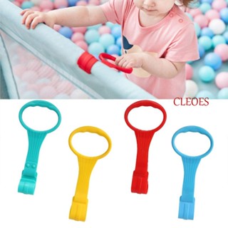 Cleoes แหวนดึงพลาสติก สีพื้น อุปกรณ์เสริม สําหรับเปลเด็กทารก