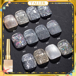 ✧Ready Stcok Yisisha Explosive Bright Nail Polish Gel Laser Sequins Fine Glitter Platinum Broken Diamond Phototherapy Glue Nail Art For Nail Shop 15ml TALLER