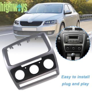 กรอบวิทยุรถยนต์ 2 Din สําหรับ Skoda Octavia Dash Kit GPS DVD Panel สีเงิน สีเทา [highways.th]