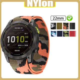 Lereach สายนาฬิกาข้อมือไนล่อนไทเทเนียม 22 มม. สําหรับ Garmin Quatix 7 Sapphire 6 Titanium 5 Sapphire Band