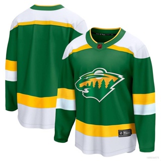 เสื้อยืดแขนยาว พิมพ์ลาย Minnesota Wild Jersey HQ1 NHL พลัสไซซ์ QH1