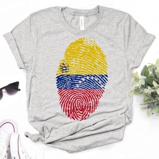 เสื้อยืด พิมพ์ลายกราฟฟิค Venezuela สไตล์ญี่ปุ่น สําหรับผู้หญิง