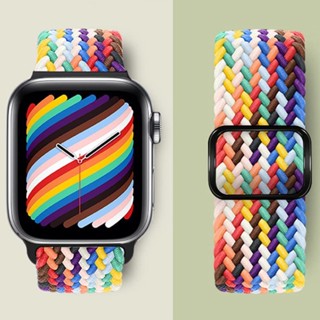 สายนาฬิกาข้อมือไนล่อน แบบยืดหยุ่น สําหรับ Apple watch Series 8 7 45 มม. 41 มม. 44 มม. 40 มม. 42 มม. 49 มม. iWatch Ultra 49 มม. 44 45 Series 5 6 7 SE 8